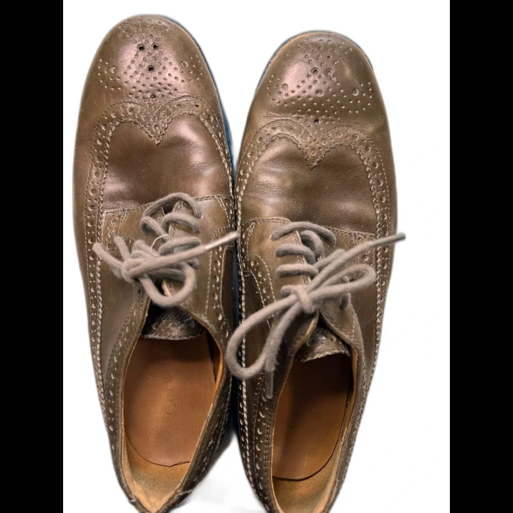 Cole Haan Men’s Lunargrand Wingtip Oxford Blue Leather Shoes Size 7.5M